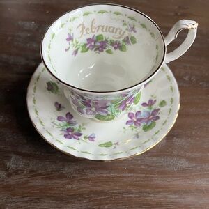 Royal Albert “February” teacup and saucer